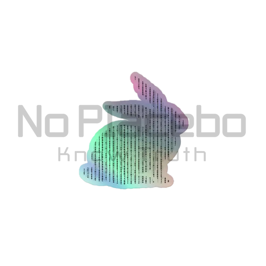 Follow The White Rabbit 1St&2Nd Amendment Holographic Sticker 3″×3″