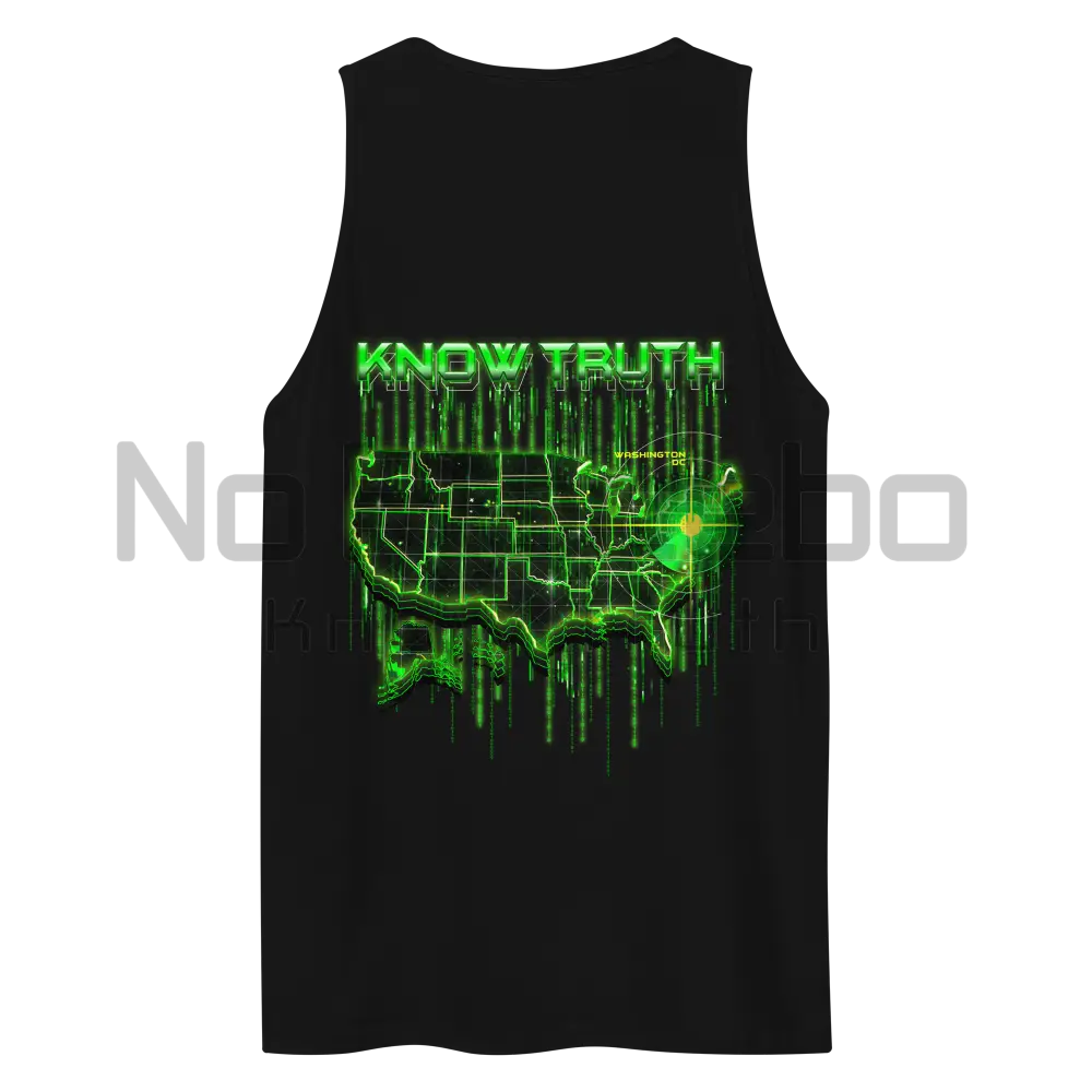 Men’s Know Truth America Encoded Encryption(Back) Tanktop S