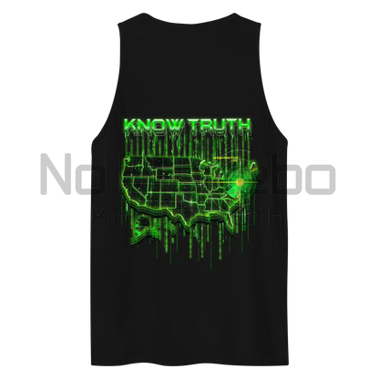 Men’s Know Truth America Encoded Encryption(Back) Tanktop S