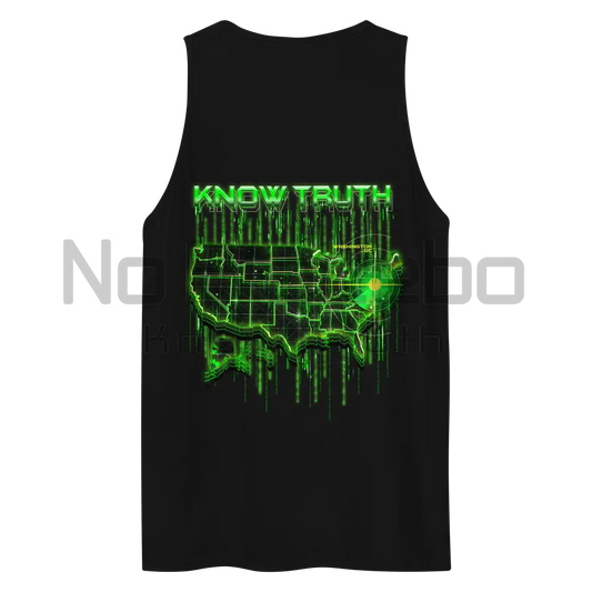 Men’s Know Truth America Encoded Encryption(Back) Tanktop S