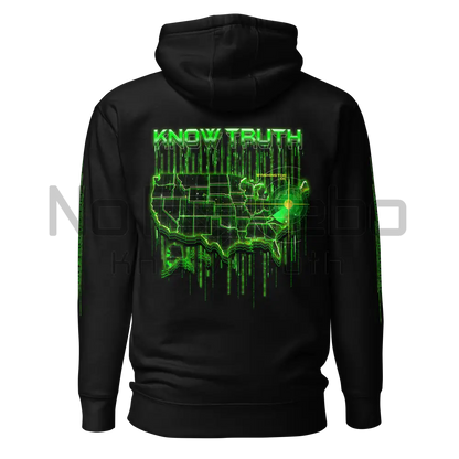 Men’s(&Women’s) Know Truth America Encoded Encryption(Back) Hoodie S